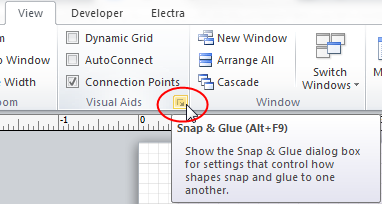 Visio 2010–2019 Symbol "Snap & Glue". Visio 2010–2019 Symbol "Snap & Glue".