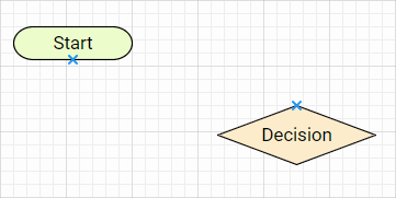 Connecting shapes using connection points Connecting shapes using connection points