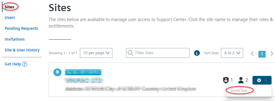 Invite user Invite user